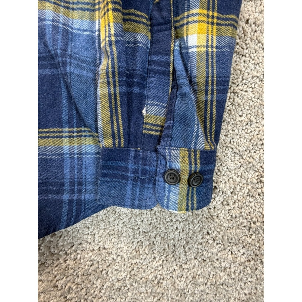 Coleman Men's XL‎ Plaid Flannel Shirt – Blue/Yellow – 100% Cotton - Picture 7 of 10